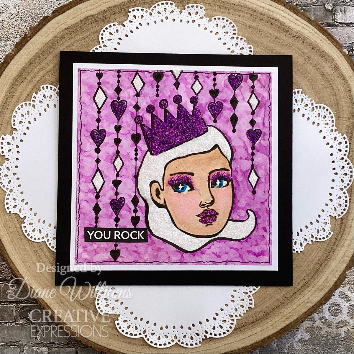 Creative Expressions Jane Davenport SideChick 7 in x 7 in Stencil-5