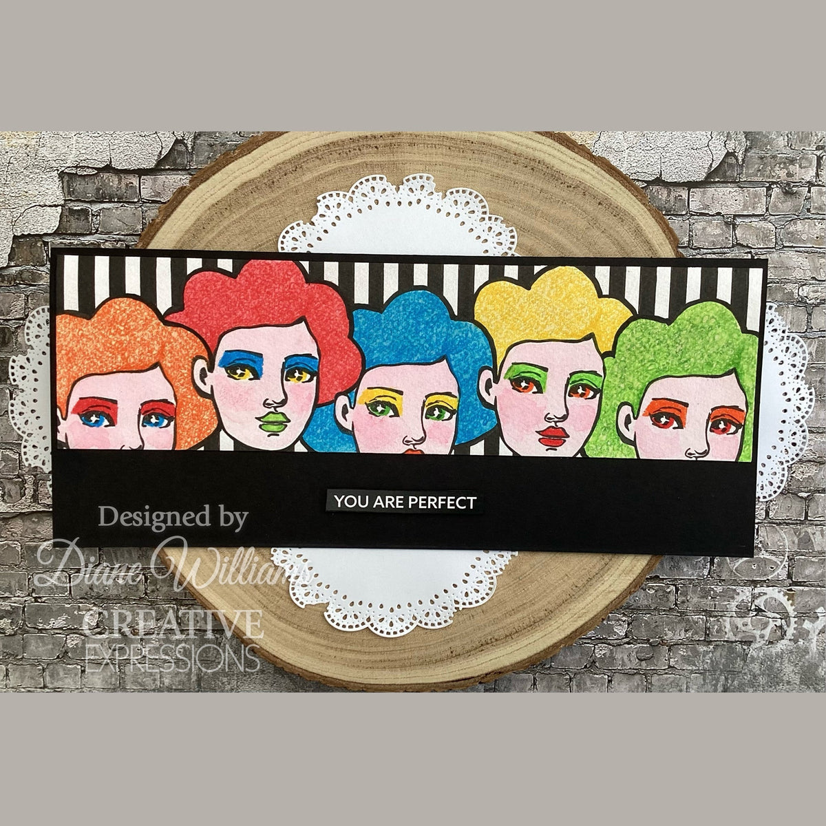 Creative Expressions Jane Davenport SideChick 4 in x 6 in Clear Stamp Set-6