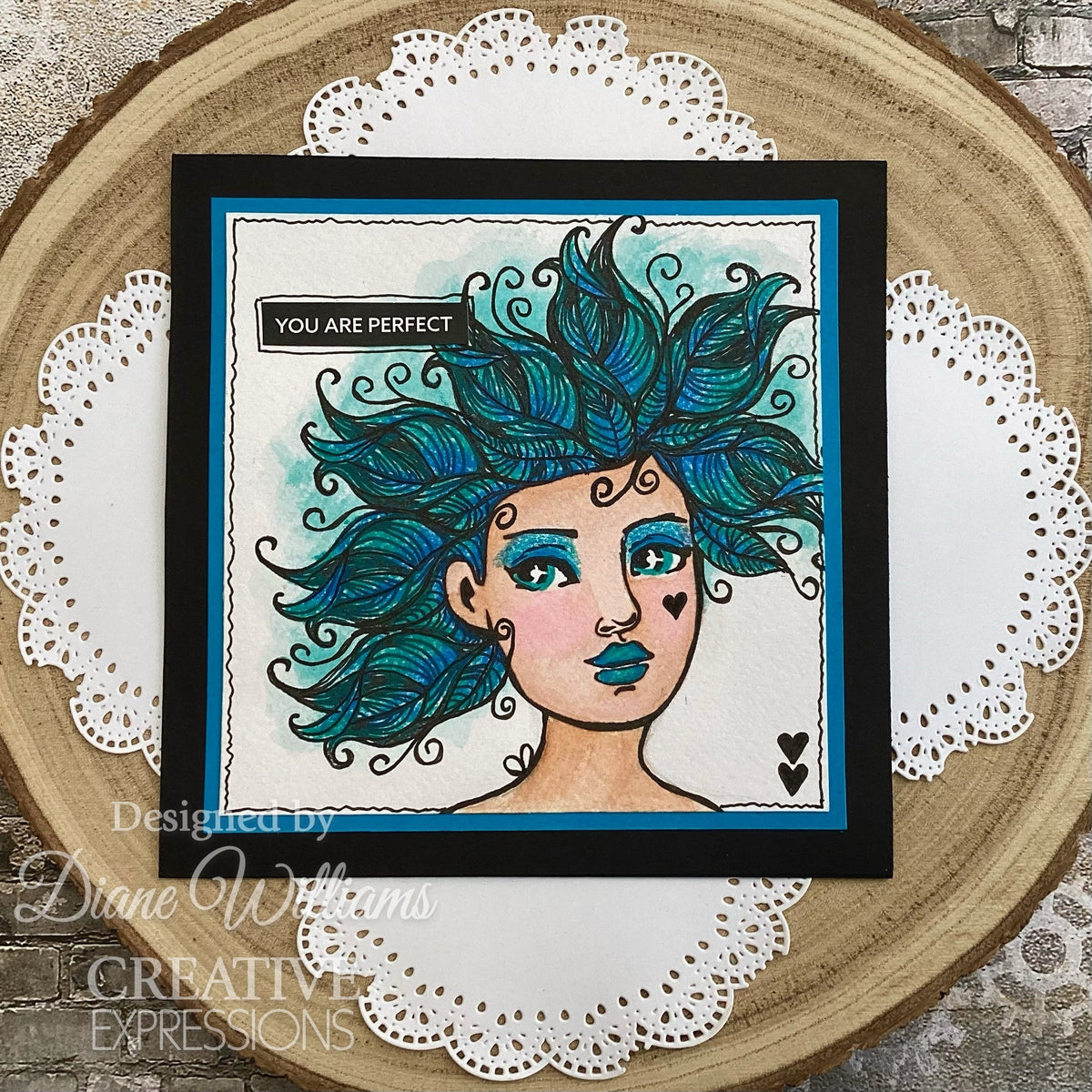Creative Expressions Jane Davenport SideChick 4 in x 6 in Clear Stamp Set-4