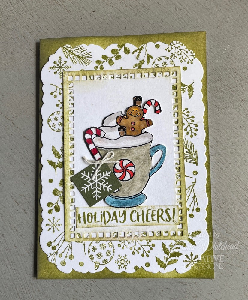 Creative Expressions Jane's Doodles Holiday Cheers Lot de 12 tampons transparents 15 x 20 cm-14