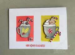 Creative Expressions Jane's Doodles Holiday Cheers Lot de 12 tampons transparents 15 x 20 cm-12