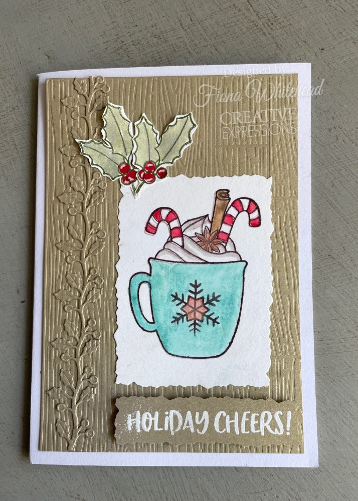 Creative Expressions Jane's Doodles Holiday Cheers Lot de 12 tampons transparents 15 x 20 cm-11