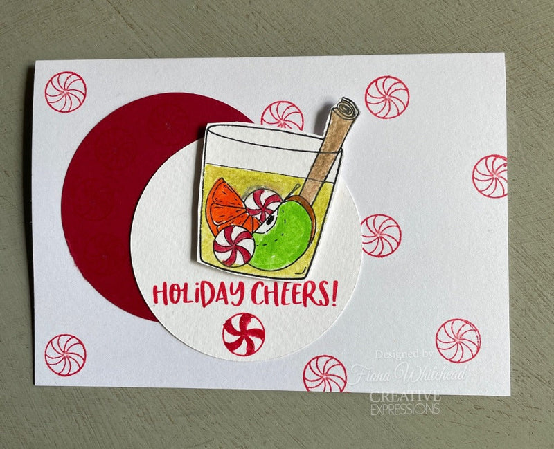 Creative Expressions Jane's Doodles Holiday Cheers Lot de 12 tampons transparents 15 x 20 cm-10