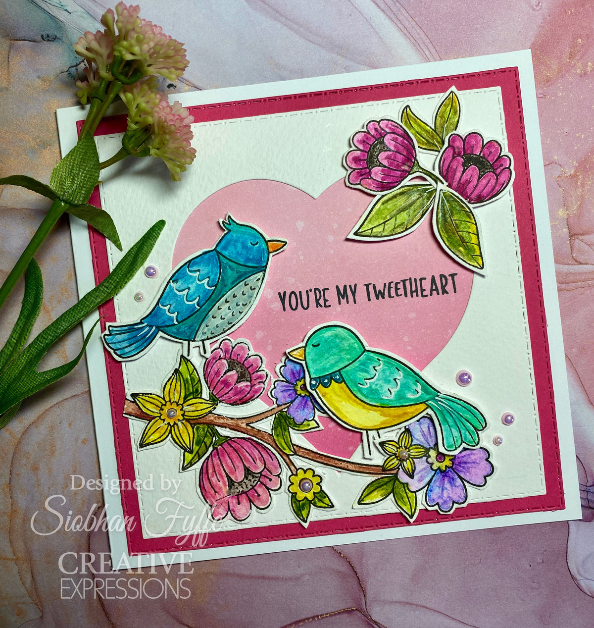 Set de sellos transparentes Creative Expressions Jane's Doodles Birdsong Blooms, 6 pulg. x 8 pulg.-6