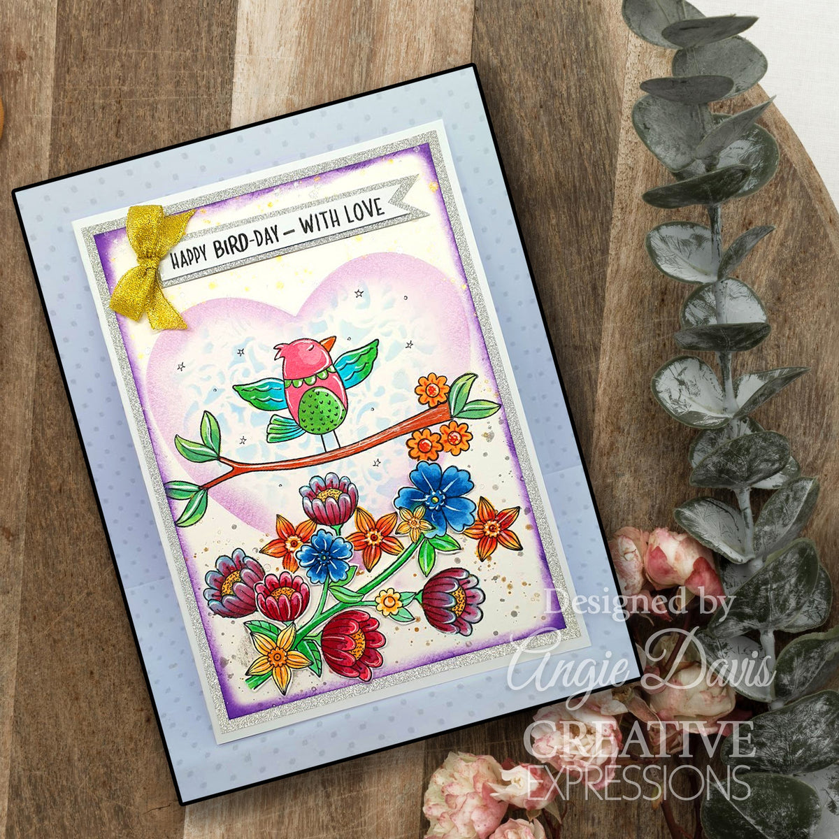 Set de sellos transparentes Creative Expressions Jane's Doodles Birdsong Blooms, 6 pulg. x 8 pulg.-7