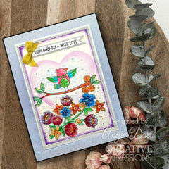 Set de sellos transparentes Creative Expressions Jane's Doodles Birdsong Blooms, 6 pulg. x 8 pulg.-7
