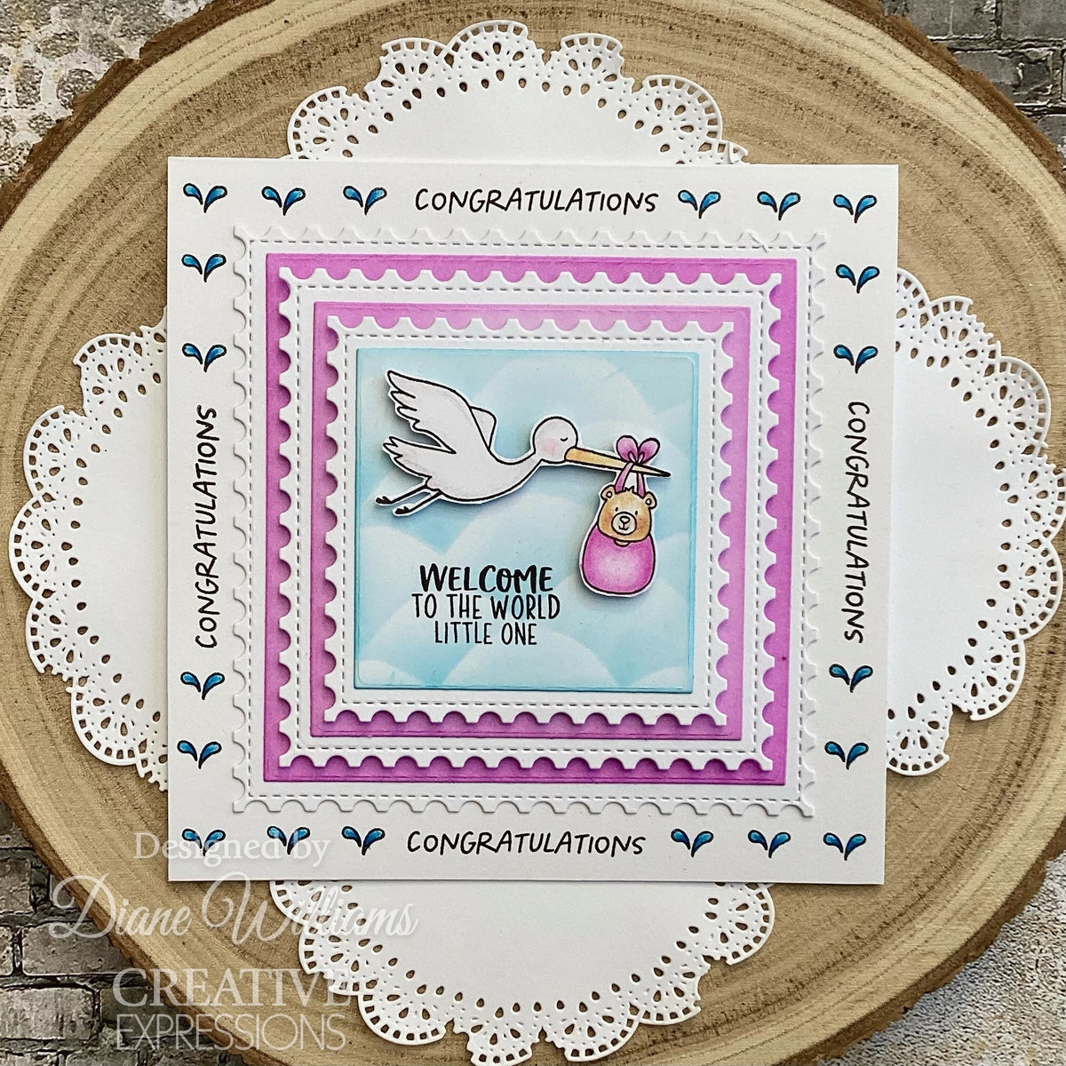 Creative Expressions Jane's Doodles Special Delivery 6 in x 8 in Clear Stamp Set-5
