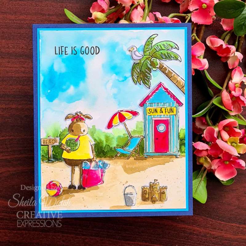 Creative Expressions Jane's Doodles Good Vibes Lot de tampons transparents 6 x 8 po-4