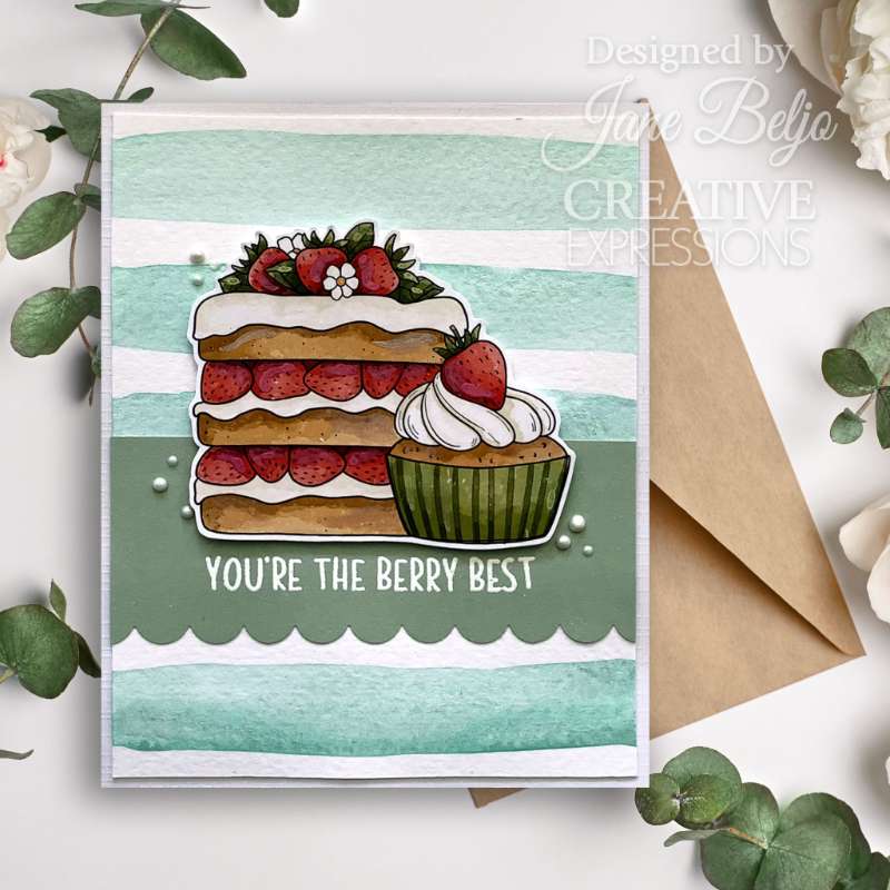 Creative Expressions Jane's Doodles Sweet Wishes 6 in x 8 in Clear Stamp Set-3
