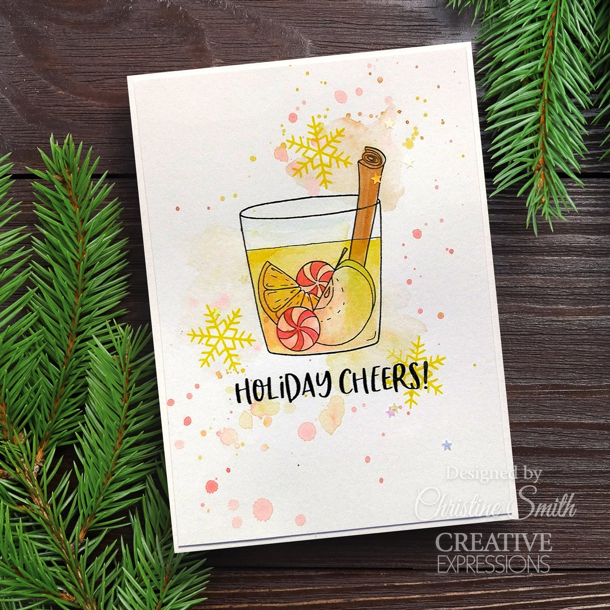 Creative Expressions Jane's Doodles Holiday Cheers Lot de 12 tampons transparents 15 x 20 cm-6