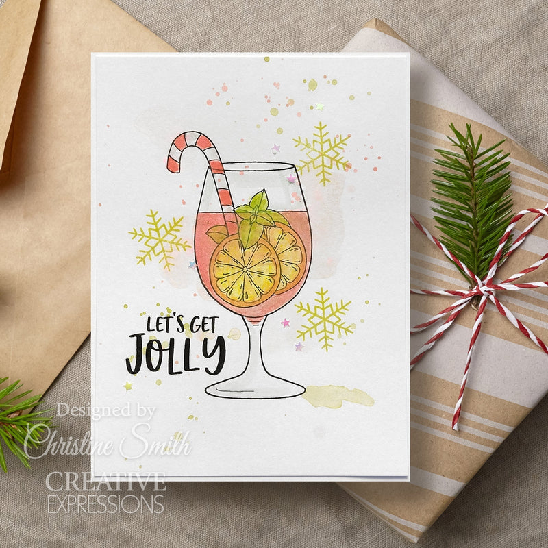 Creative Expressions Jane's Doodles Holiday Cheers Lot de 12 tampons transparents 15 x 20 cm-9