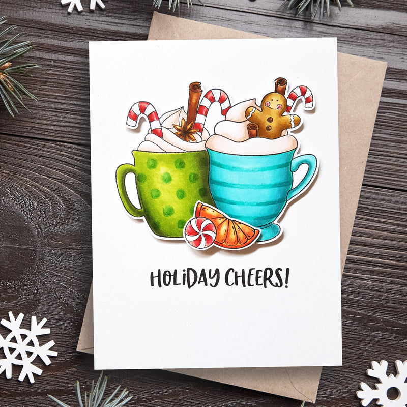 Creative Expressions Jane's Doodles Holiday Cheers Lot de 12 tampons transparents 15 x 20 cm-5