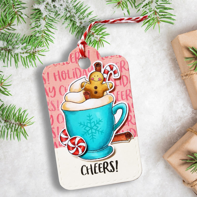 Creative Expressions Jane's Doodles Holiday Cheers Lot de 12 tampons transparents 15 x 20 cm-4