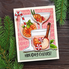 Creative Expressions Jane's Doodles Holiday Cheers Lot de 12 tampons transparents 15 x 20 cm-2