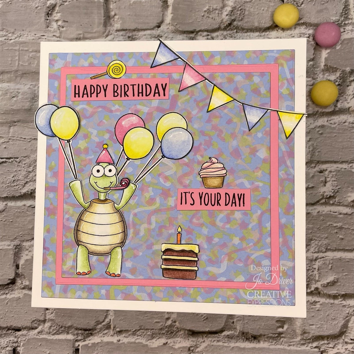 Creative Expressions Jane's Doodles It's Your Day Lot de tampons transparents 6 x 8 po-12