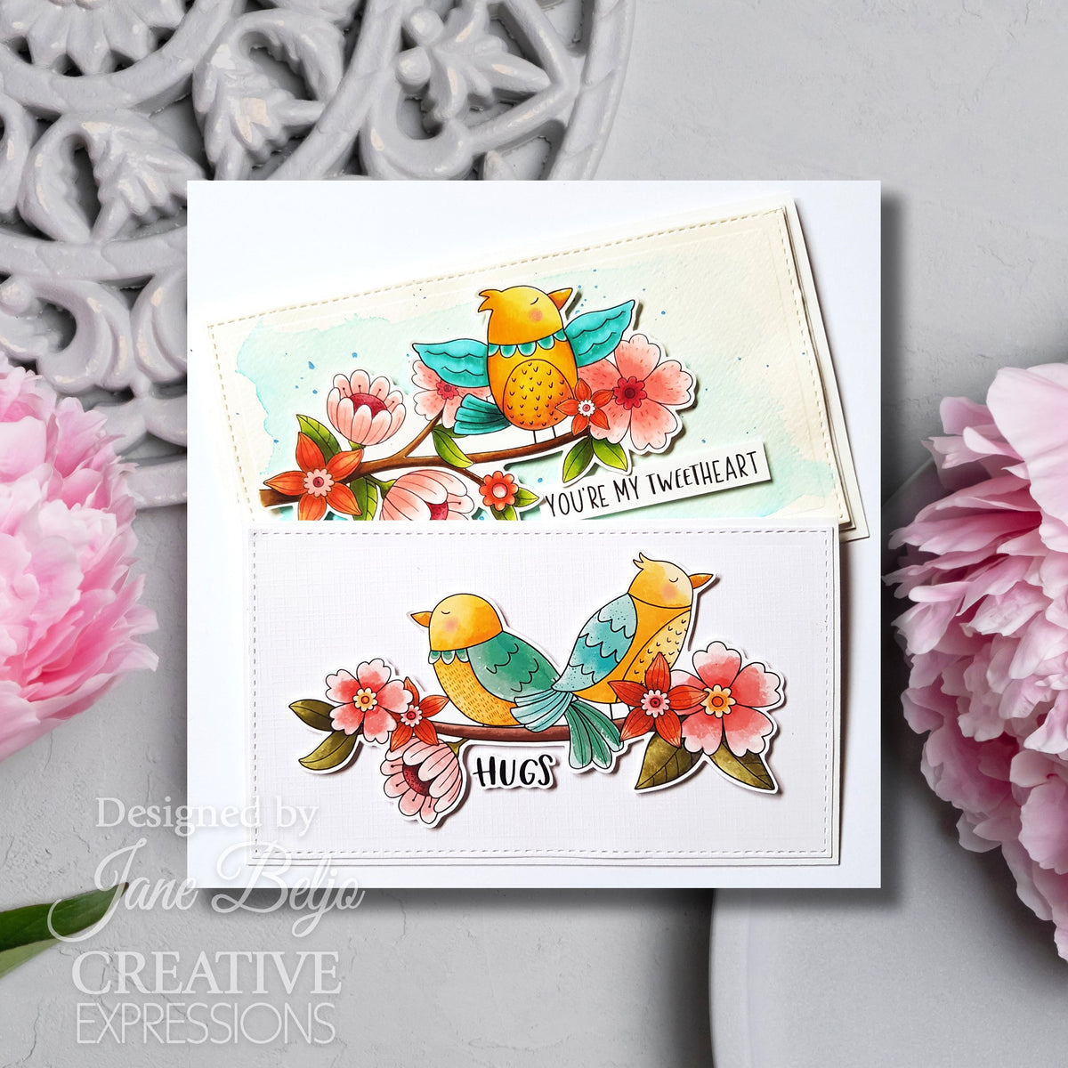 Set de sellos transparentes Creative Expressions Jane's Doodles Birdsong Blooms, 6 pulg. x 8 pulg.-11