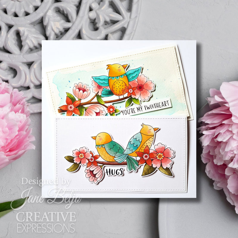 Set de sellos transparentes Creative Expressions Jane's Doodles Birdsong Blooms, 6 pulg. x 8 pulg.-11