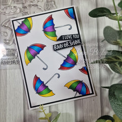 Creative Expressions Jane's Doodles Rain or Shine 4 in x 6 in Clear Stamp Set-11