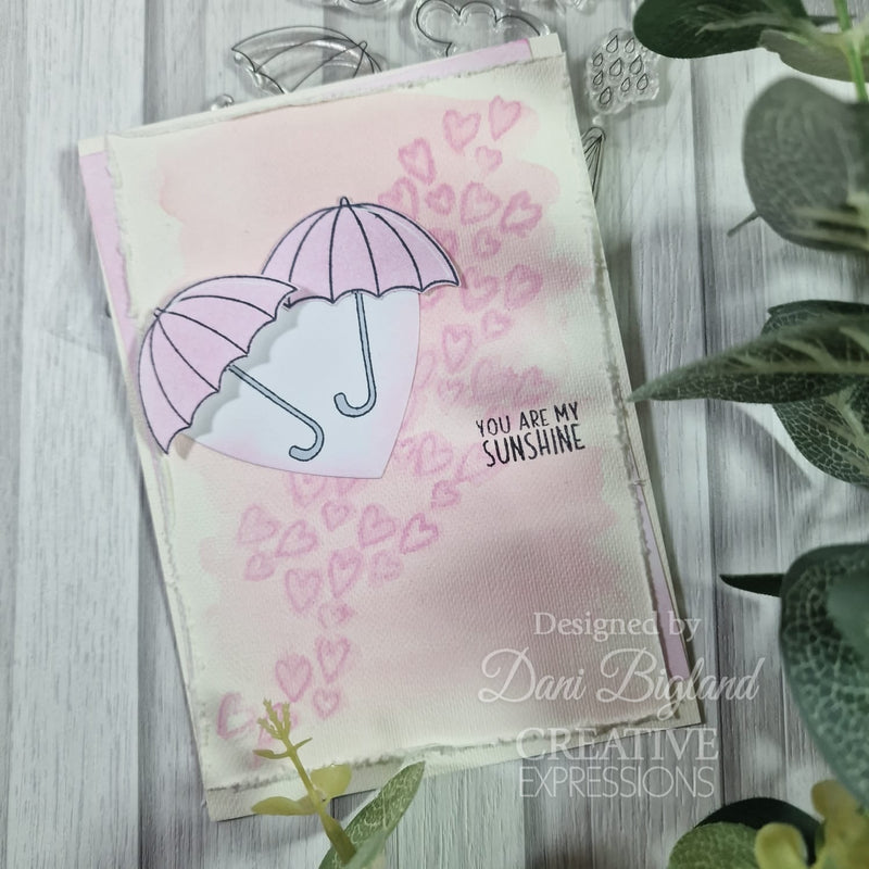 Creative Expressions Jane's Doodles Rain or Shine 4 in x 6 in Clear Stamp Set-4
