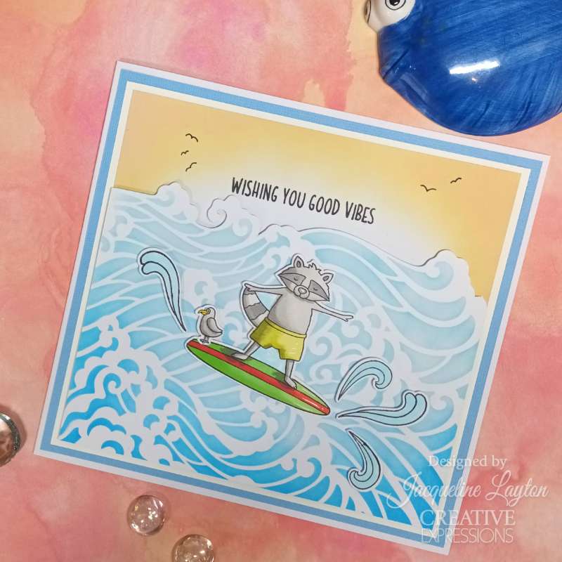 Creative Expressions Jane's Doodles Good Vibes Lot de tampons transparents 6 x 8 po-13