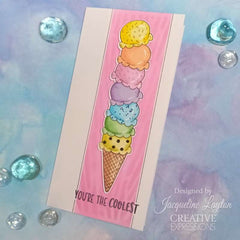 Creative Expressions Jane's Doodles The Coolest 6 in x 8 in Clear Stamp Set-10