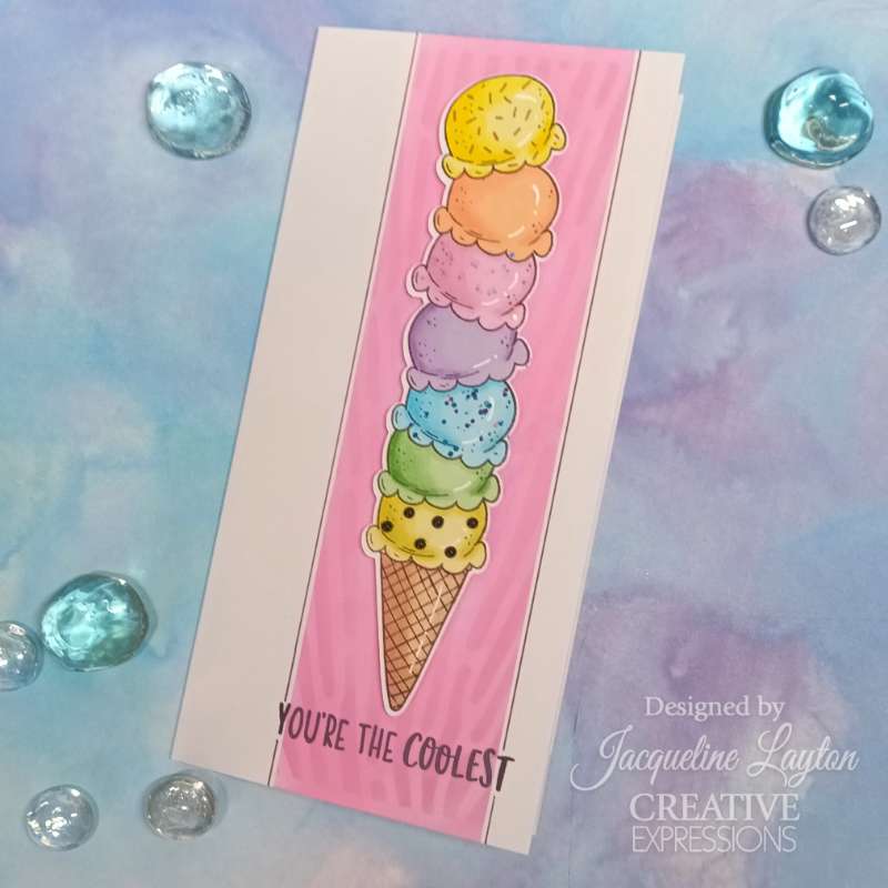 Creative Expressions Jane's Doodles The Coolest 6 in x 8 in Clear Stamp Set-10