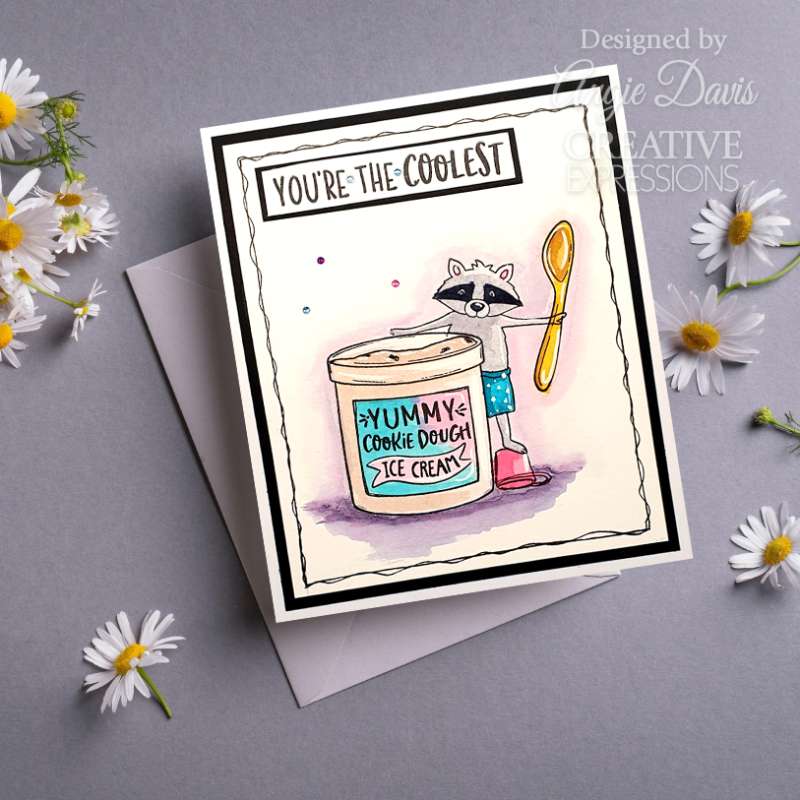 Creative Expressions Jane's Doodles The Coolest 6 in x 8 in Clear Stamp Set-6