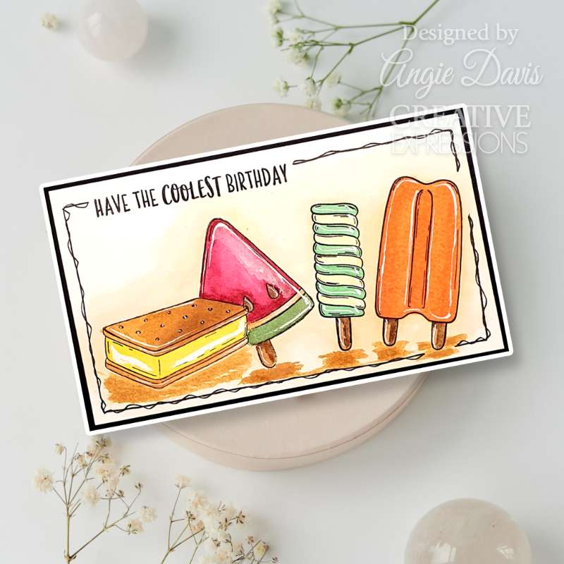 Creative Expressions Jane's Doodles The Coolest 6 in x 8 in Clear Stamp Set-7