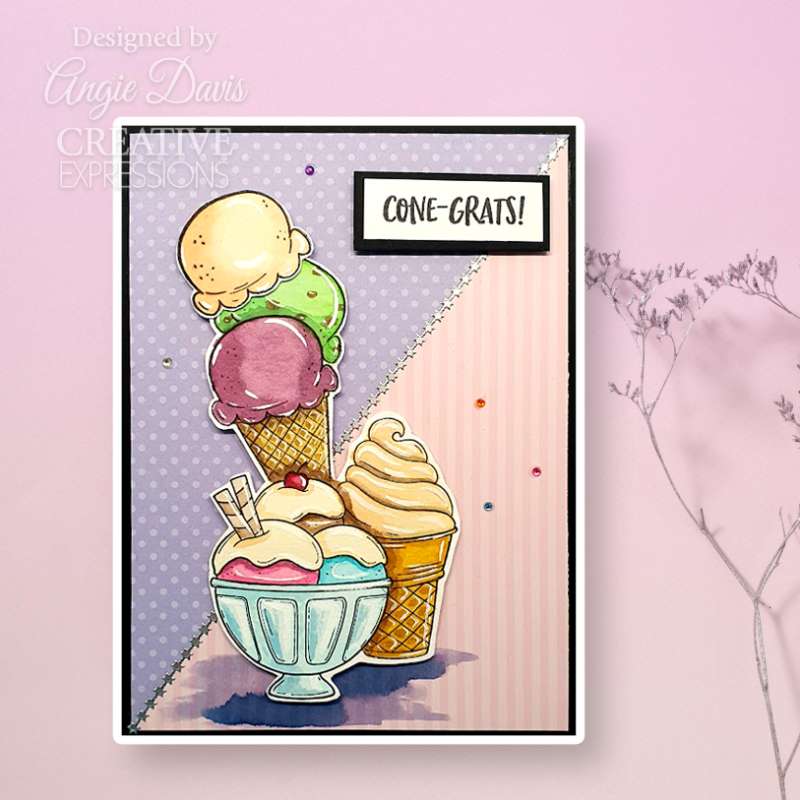Creative Expressions Jane's Doodles The Coolest 6 in x 8 in Clear Stamp Set-8