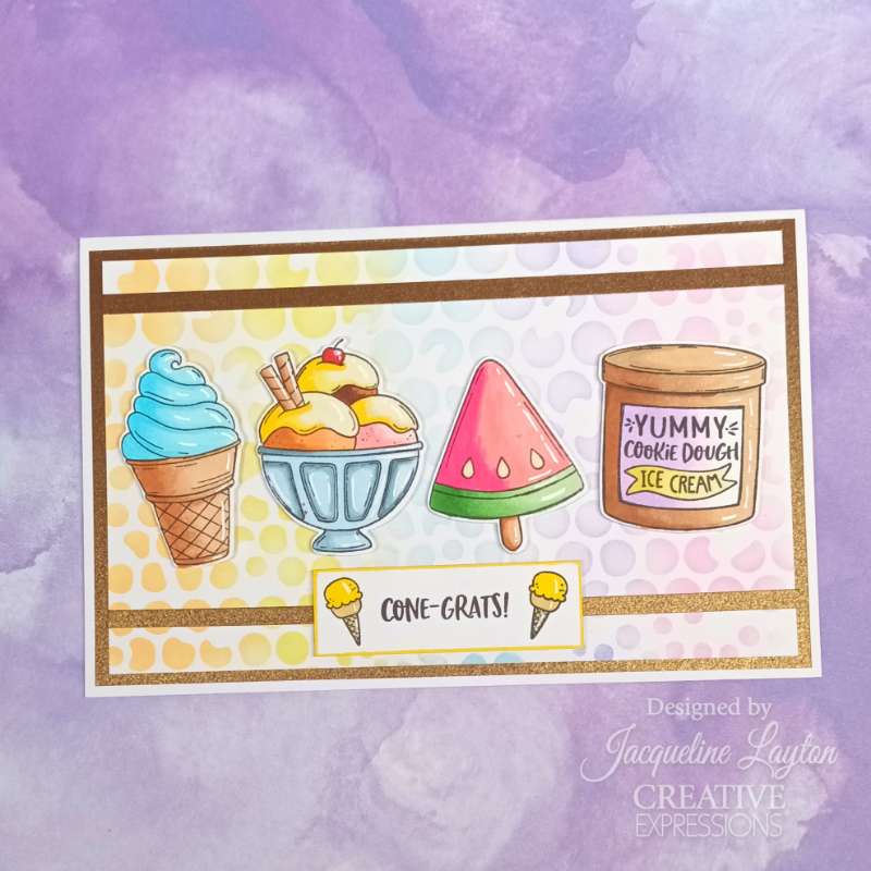 Creative Expressions Jane's Doodles The Coolest 6 in x 8 in Clear Stamp Set-9