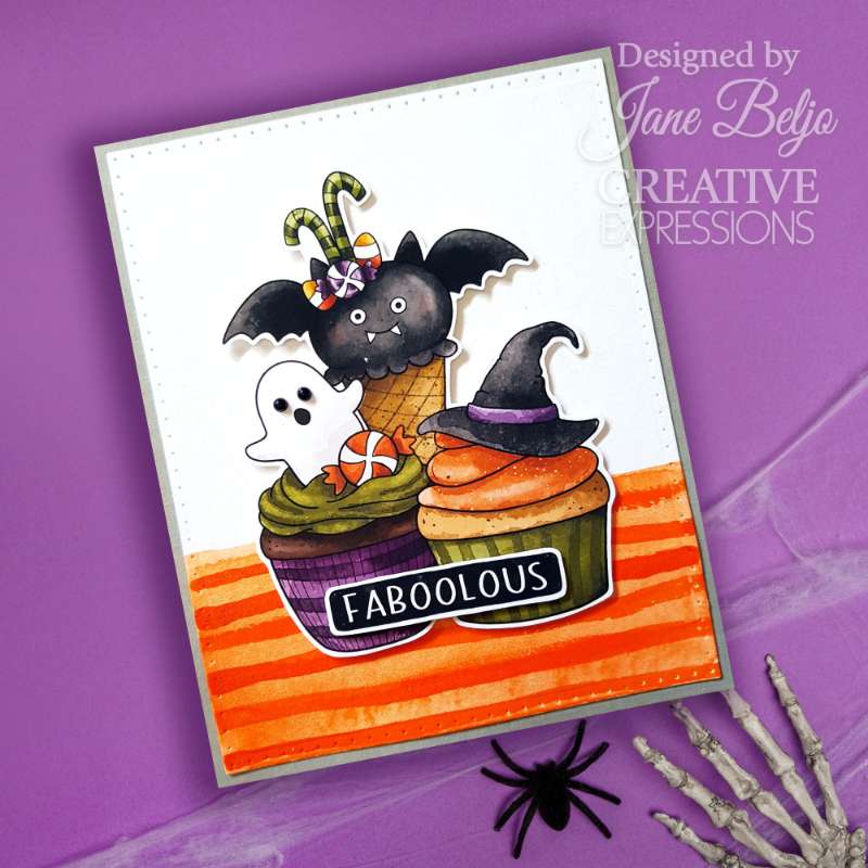 Creative Expressions Jane's Doodles Spooktacular 6 in x 8 in Clear Stamp Set-2