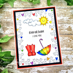 Creative Expressions Jane's Doodles Rain or Shine 4 in x 6 in Clear Stamp Set-13