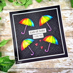 Creative Expressions Jane's Doodles Rain or Shine 4 in x 6 in Clear Stamp Set-12