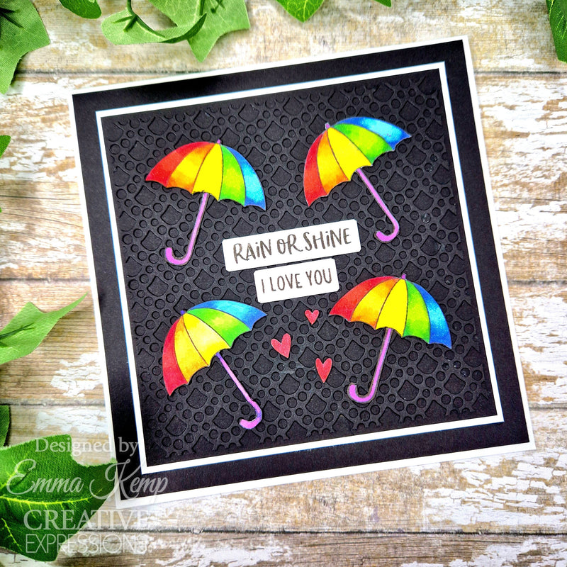 Creative Expressions Jane's Doodles Rain or Shine 4 in x 6 in Clear Stamp Set-12
