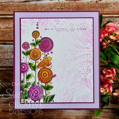 Set de sellos transparentes Katkin Krafts Dance With Dahlias de 6 x 8 pulgadas-7