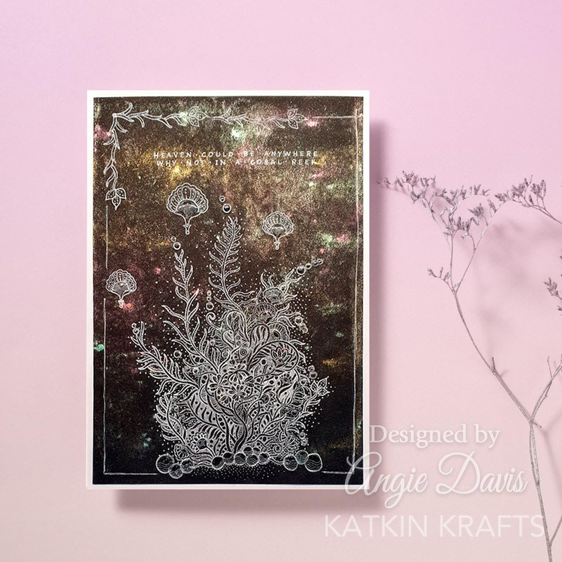 Juego de sellos transparentes Katkin Krafts Coral Waters de 6 x 8 pulgadas-2