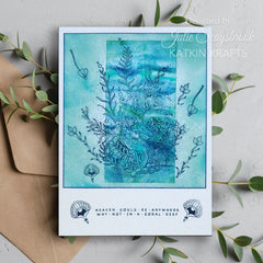 Juego de sellos transparentes Katkin Krafts Coral Waters de 6 x 8 pulgadas-6