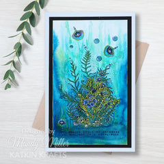 Juego de sellos transparentes Katkin Krafts Coral Waters de 6 x 8 pulgadas-12