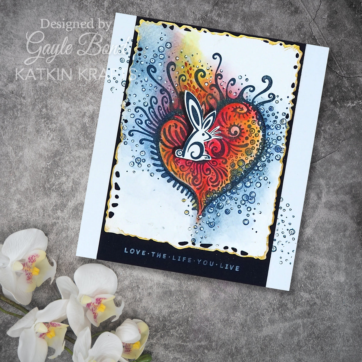 Katkin Kraft Love Is All Around Lot de tampons transparents 6 po x 8 po-4