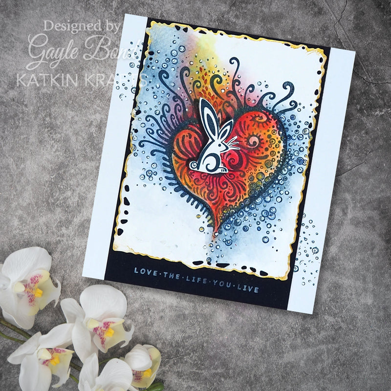 Katkin Kraft Love Is All Around Lot de tampons transparents 6 po x 8 po-4