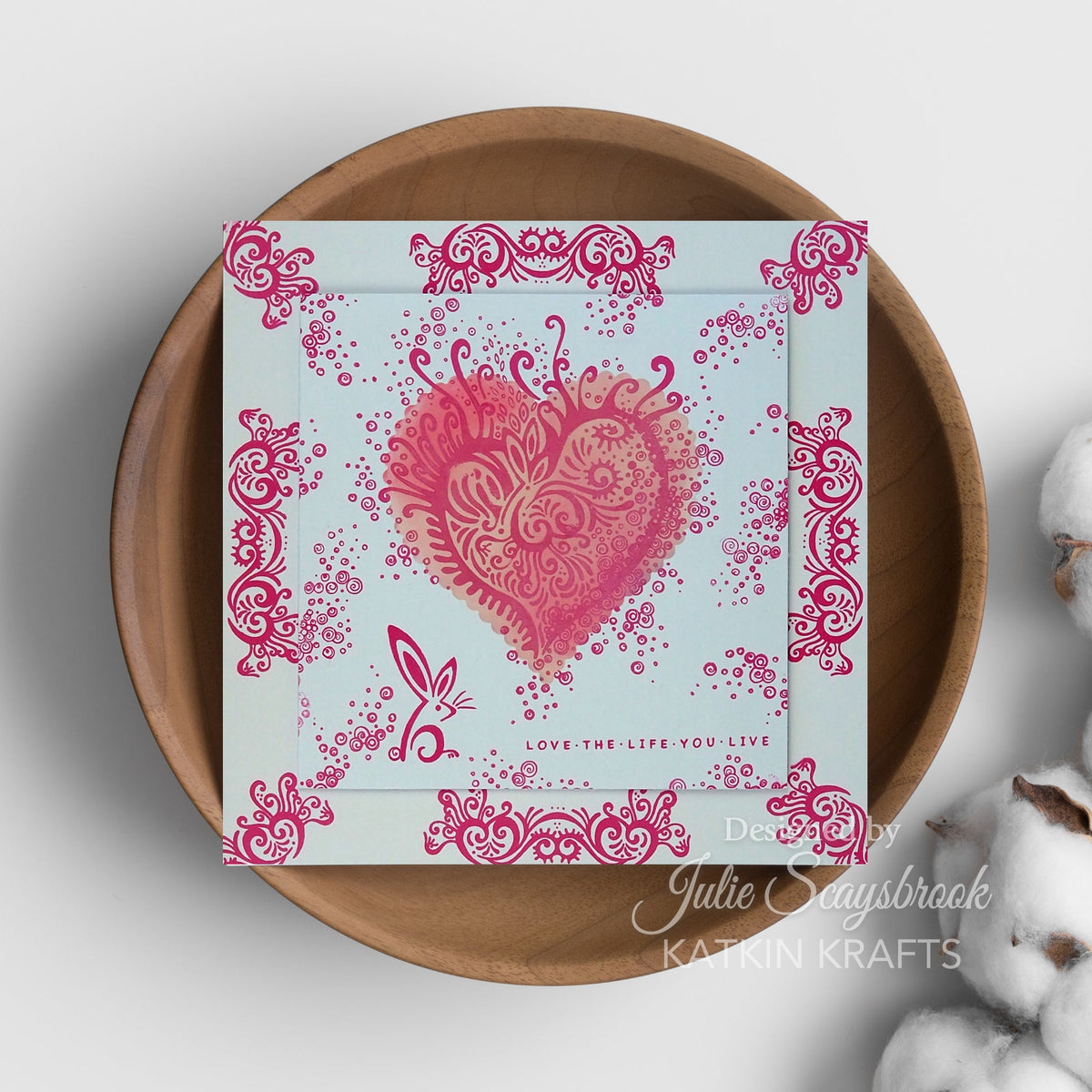 Katkin Kraft Love Is All Around Lot de tampons transparents 6 po x 8 po-6