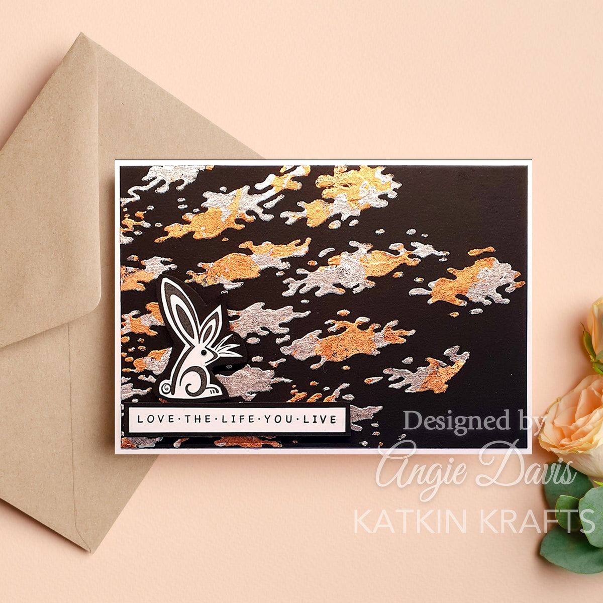 Katkin Kraft Love Is All Around Lot de tampons transparents 6 po x 8 po-11