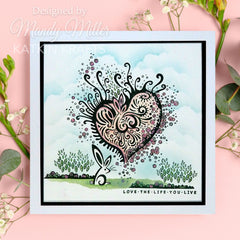 Katkin Kraft Love Is All Around Lot de tampons transparents 6 po x 8 po-15