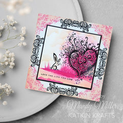 Katkin Kraft Love Is All Around Lot de tampons transparents 6 po x 8 po-14