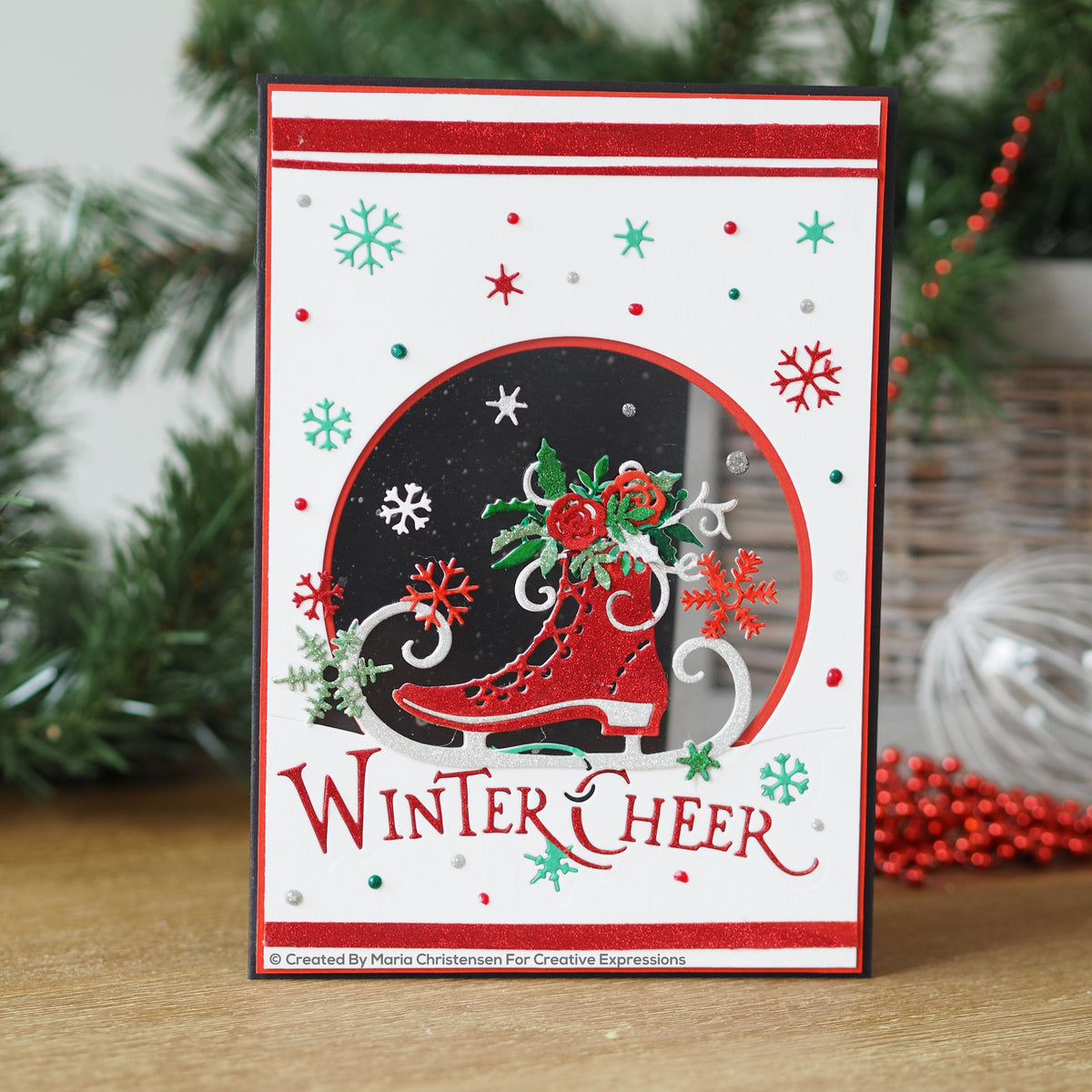 Paper Cuts Edger Winter Cheer Craft Die-4
