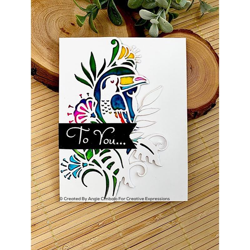 Paper Cuts Edger Tropical Toucan Craft Die-2