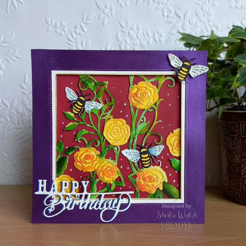 Creative Expressions Paper Cuts Bees & Blooms Double Edger Craft Die-4