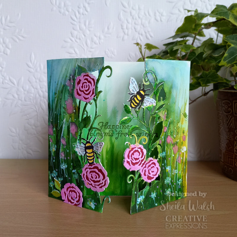 Creative Expressions Paper Cuts Bees & Blooms Double Edger Craft Die-3
