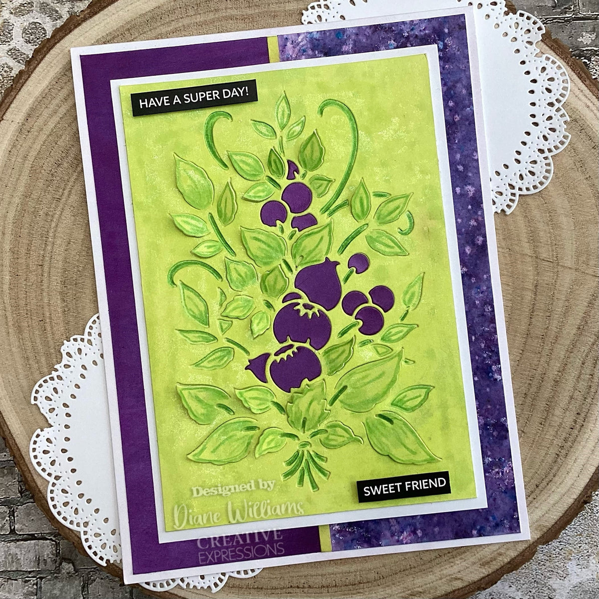 Creative Expressions Paper Cuts Cut & Lift Blueberry Bliss Craft Die-6
