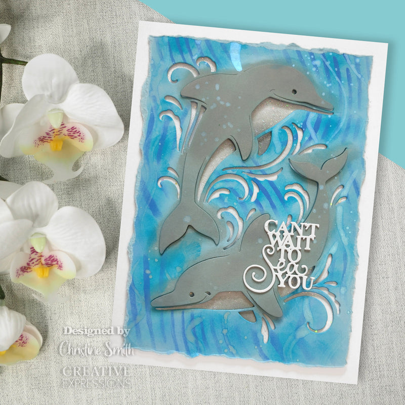 Creative Expressions Paper Cuts Cut & Lift Dolphin Dive Craft Die-4